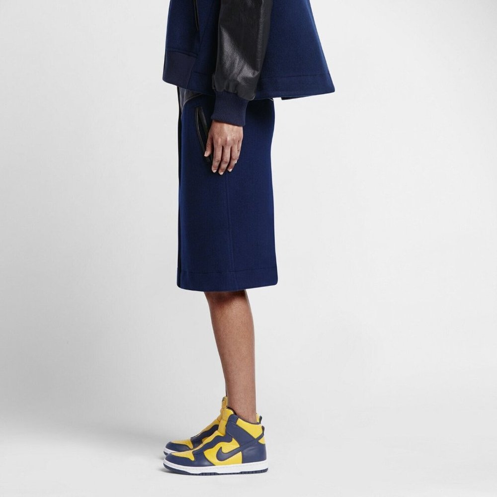 Nike Lab x sacai Windrunner Lace Inset Letterman Midi Skirt - Picture 2 of 6
